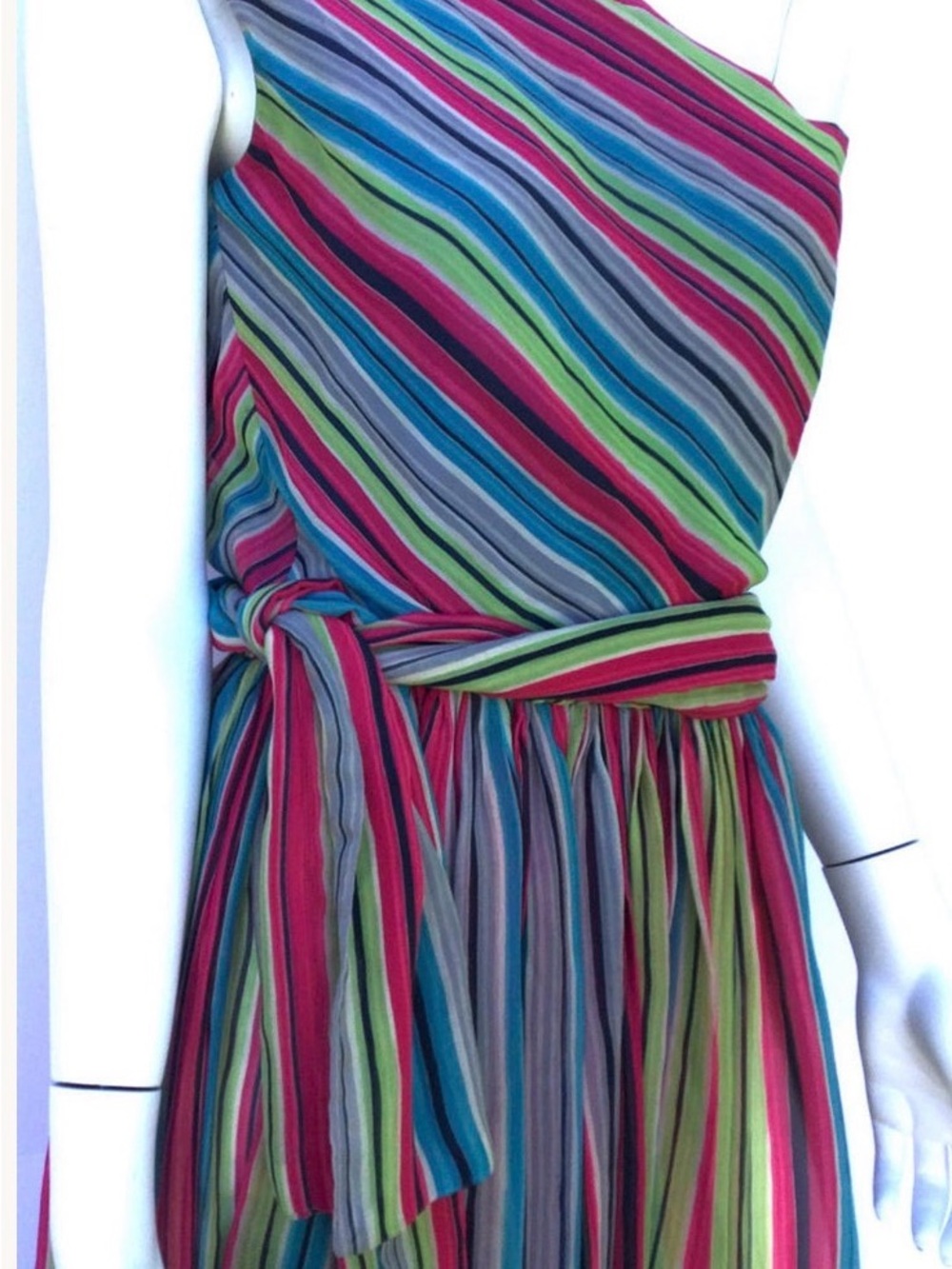 Multi-Color Striped Vintage Maxi Dress - Picture 3 of 3